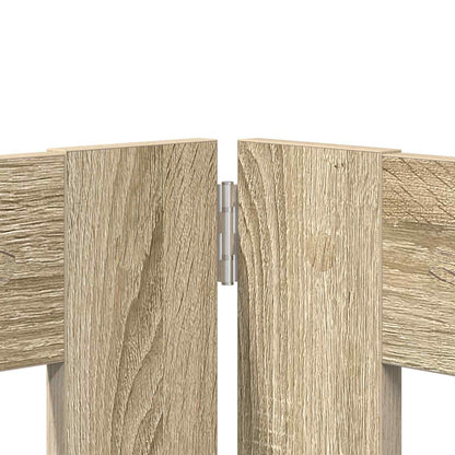 Hondenhekje met standaards 4 pcs Sonoma Eiken 100 x 80 cm