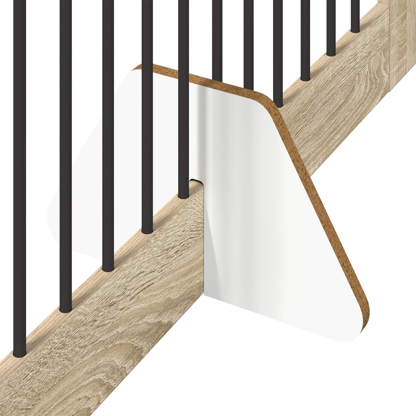 Hondenhekje met standaards 4 pcs Sonoma Eiken 100 x 80 cm