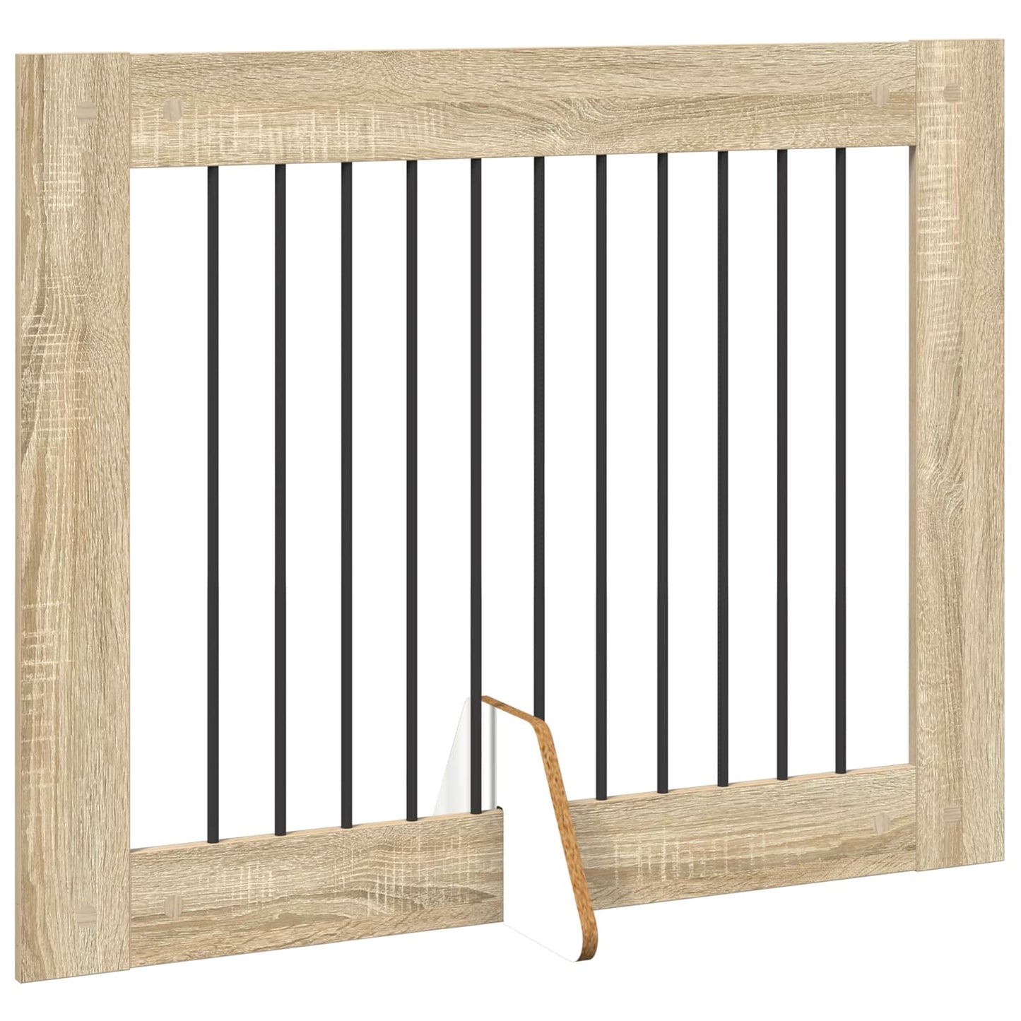 Hondenhekje met standaards 4 pcs Sonoma Eiken 100 x 80 cm