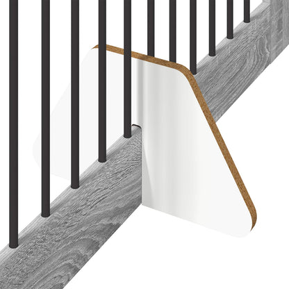 Hondenhekje met standaards 4 pcs Grijs sonoma 100 x 80 cm