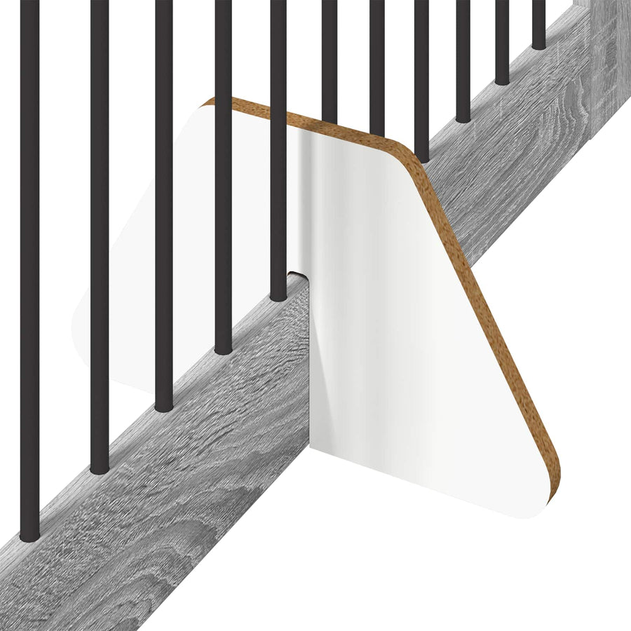 Hondenhekje met standaards 4 pcs Grijs sonoma 100 x 80 cm
