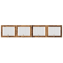 Hondenhekje met standaards 4 pcs Oud hout 100 x 80 cm
