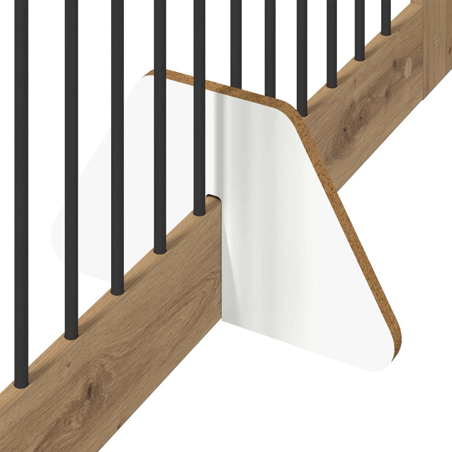 Hondenhekje met standaards 4 pcs Artisanaal eiken 100 x 80 cm
