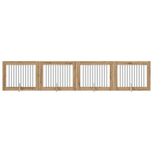 Hondenhekje met standaards 4 pcs Artisanaal eiken 100 x 80 cm