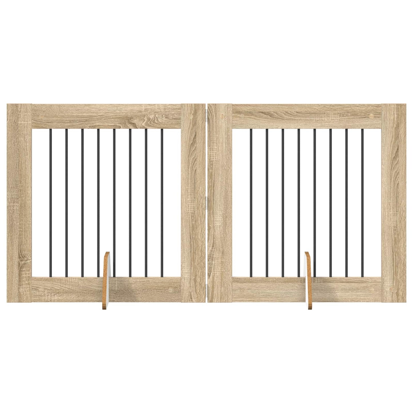 Hondenhekje met standaards 2 pcs Sonoma Eiken 80 x 80 cm