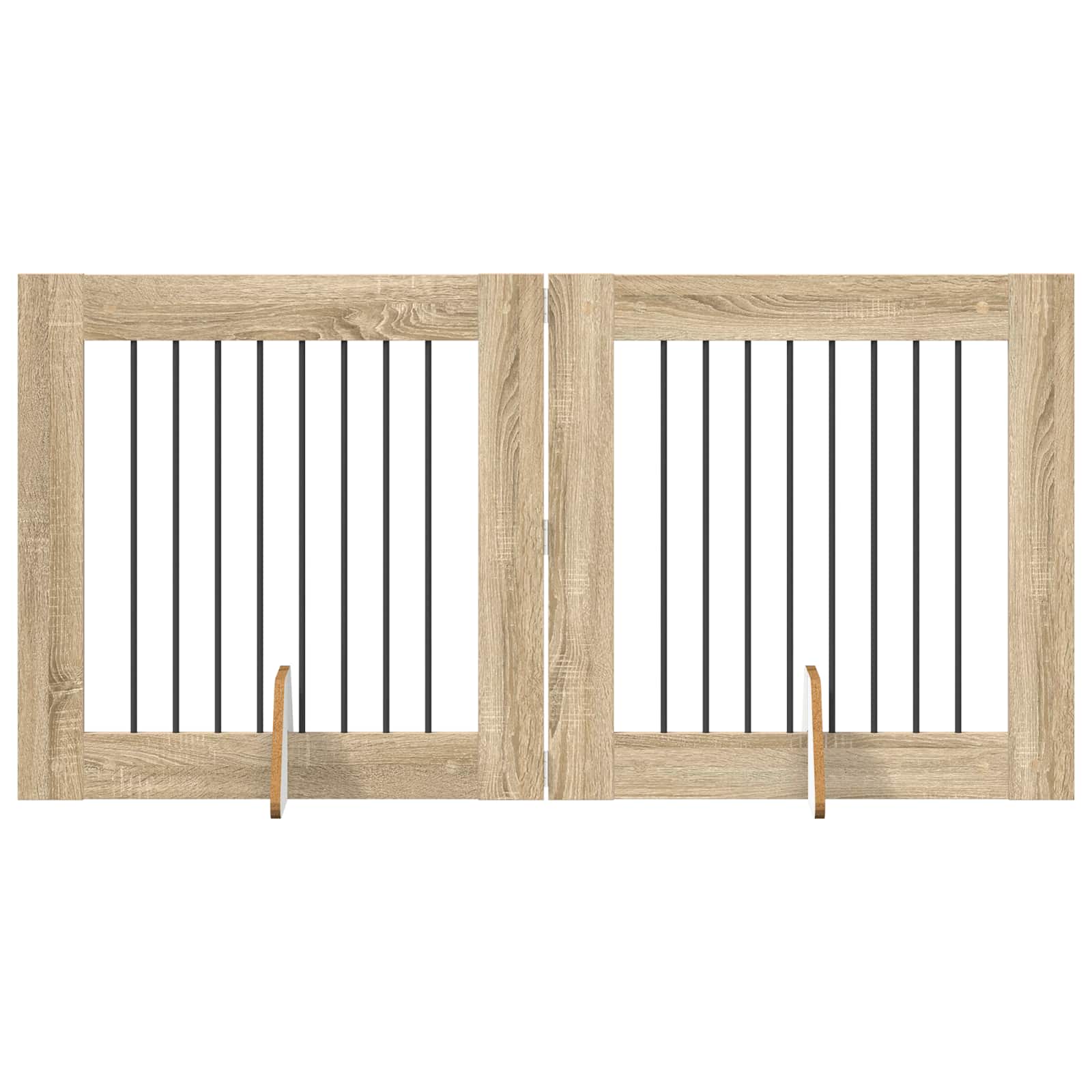 Hondenhekje met standaards 2 pcs Sonoma Eiken 80 x 80 cm