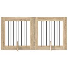 Hondenhekje met standaards 2 pcs Sonoma Eiken 80 x 80 cm