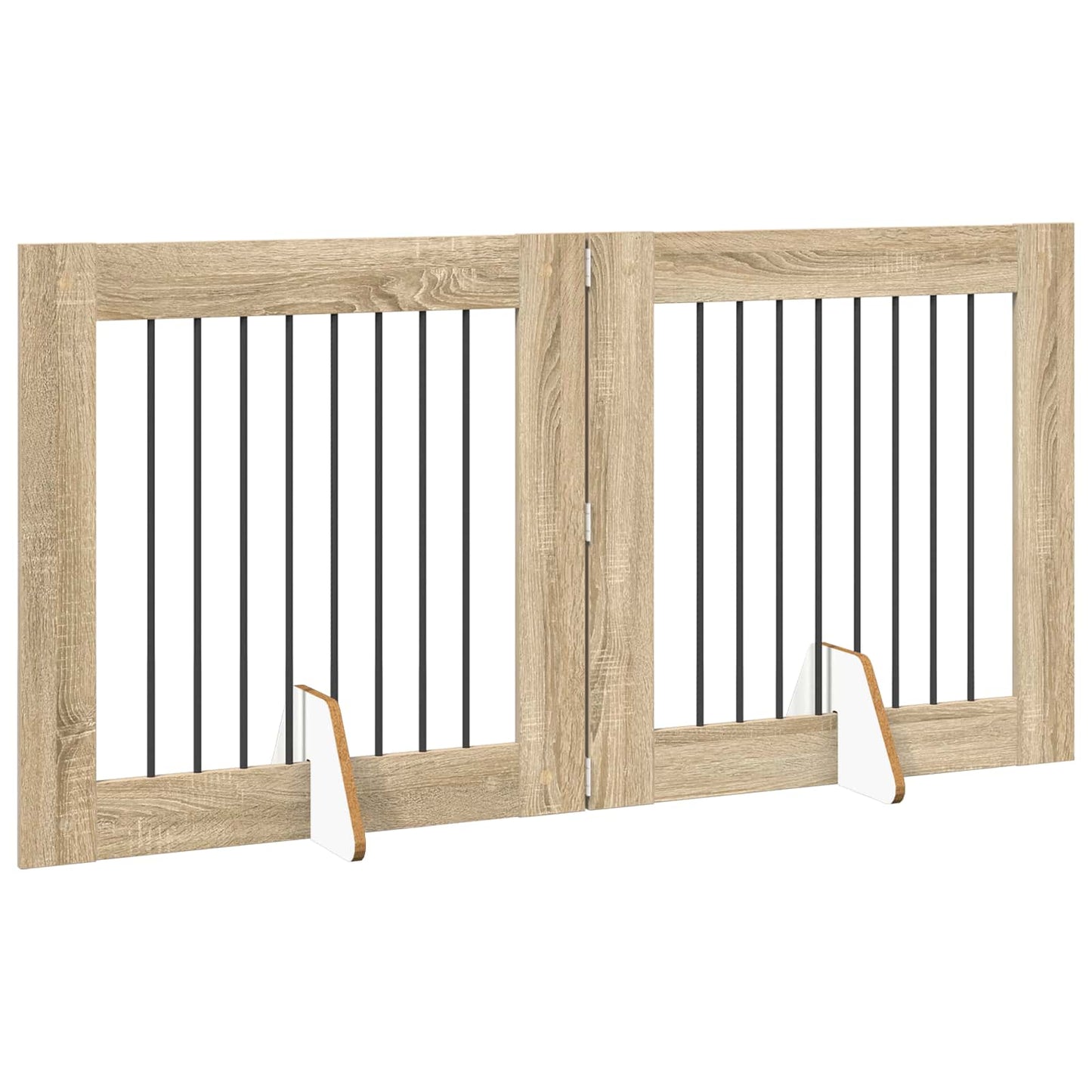 Hondenhekje met standaards 2 pcs Sonoma Eiken 80 x 80 cm