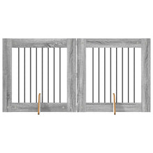 Hondenhekje met standaards 2 pcs Grijs sonoma 80 x 80 cm