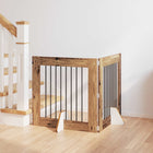 Dog Gate with Stands 2 pcs Old Wood 80 x 80 cm
