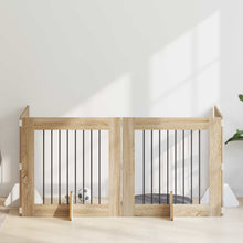 Hondenhekje met standaards 4 pcs Sonoma Eiken 80 x 80 cm