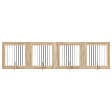 Hondenhekje met standaards 4 pcs Sonoma Eiken 80 x 80 cm