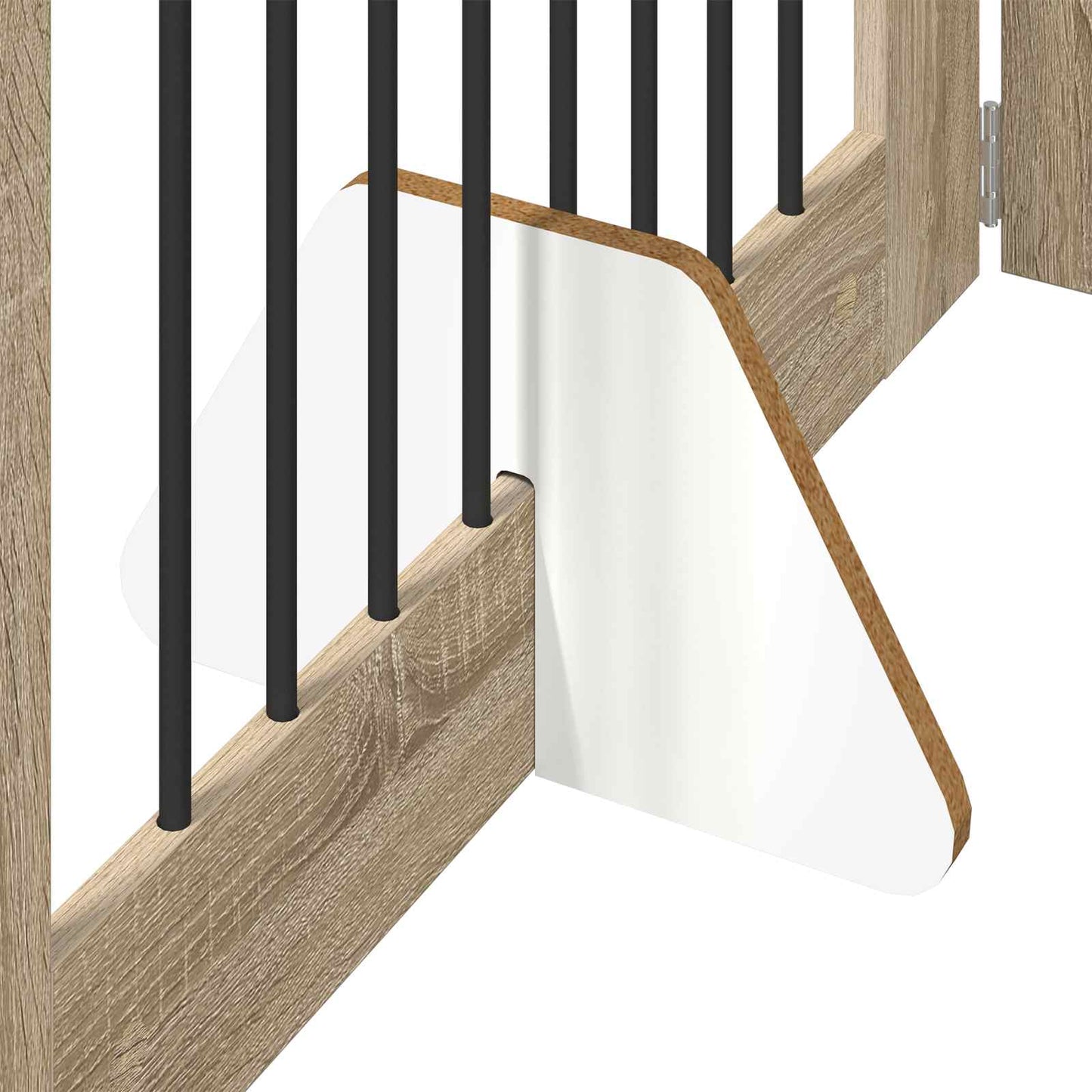 Hondenhekje met standaards 6 pcs Sonoma Eiken 80 x 80 cm