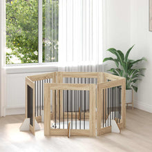Hondenhekje met standaards 6 pcs Sonoma Eiken 80 x 80 cm