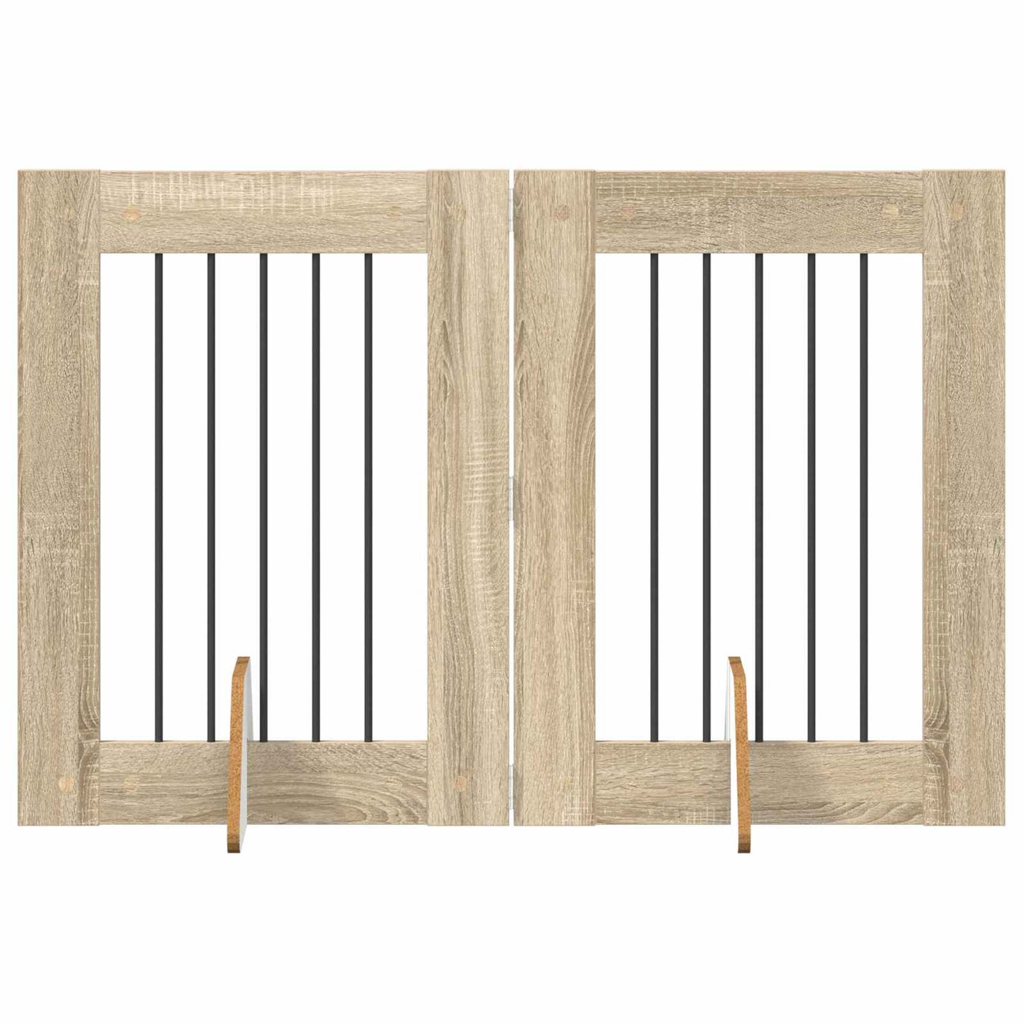 Hondenhekje met standaards 2 pcs Sonoma Eiken 60 x 80 cm