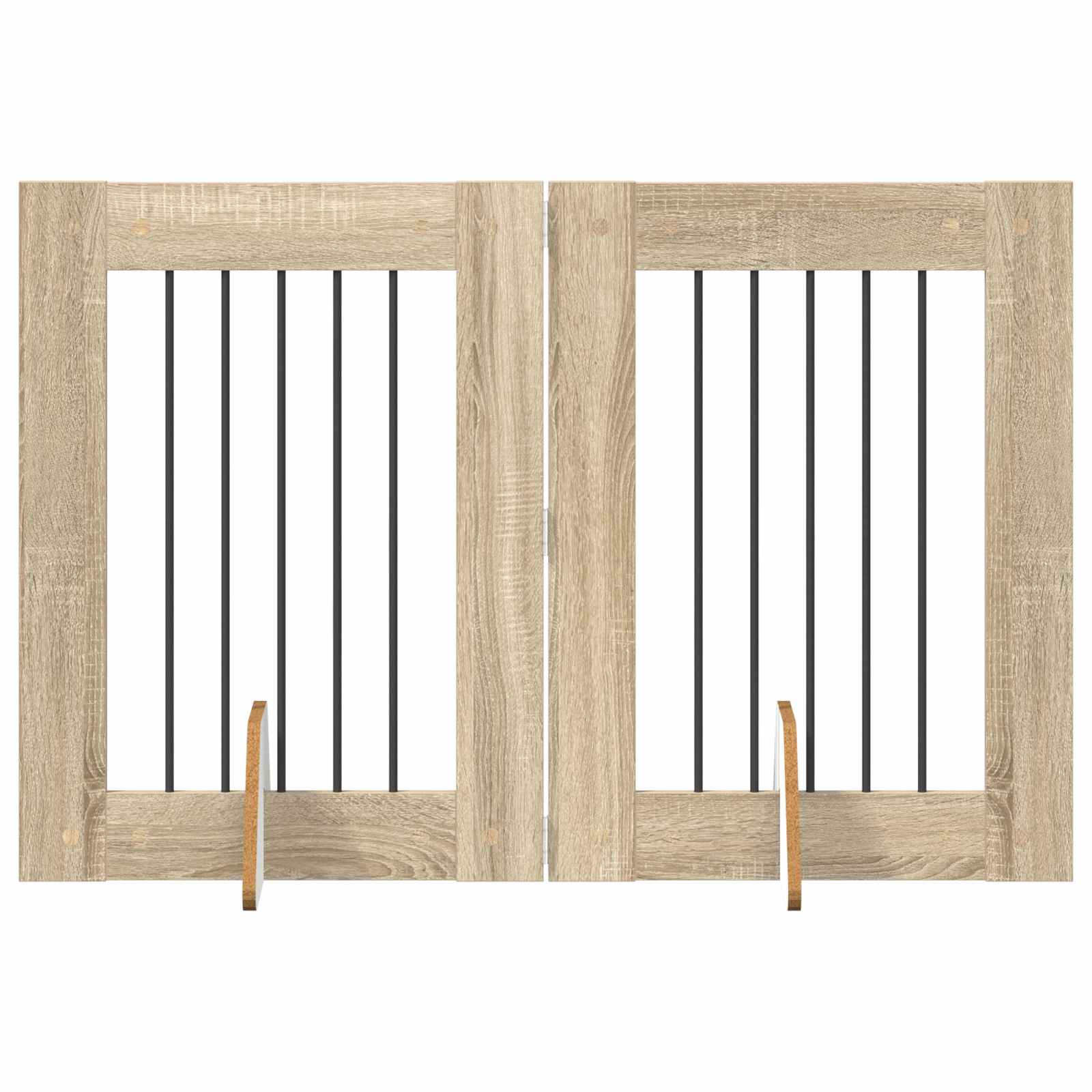 Hondenhekje met standaards 2 pcs Sonoma Eiken 60 x 80 cm