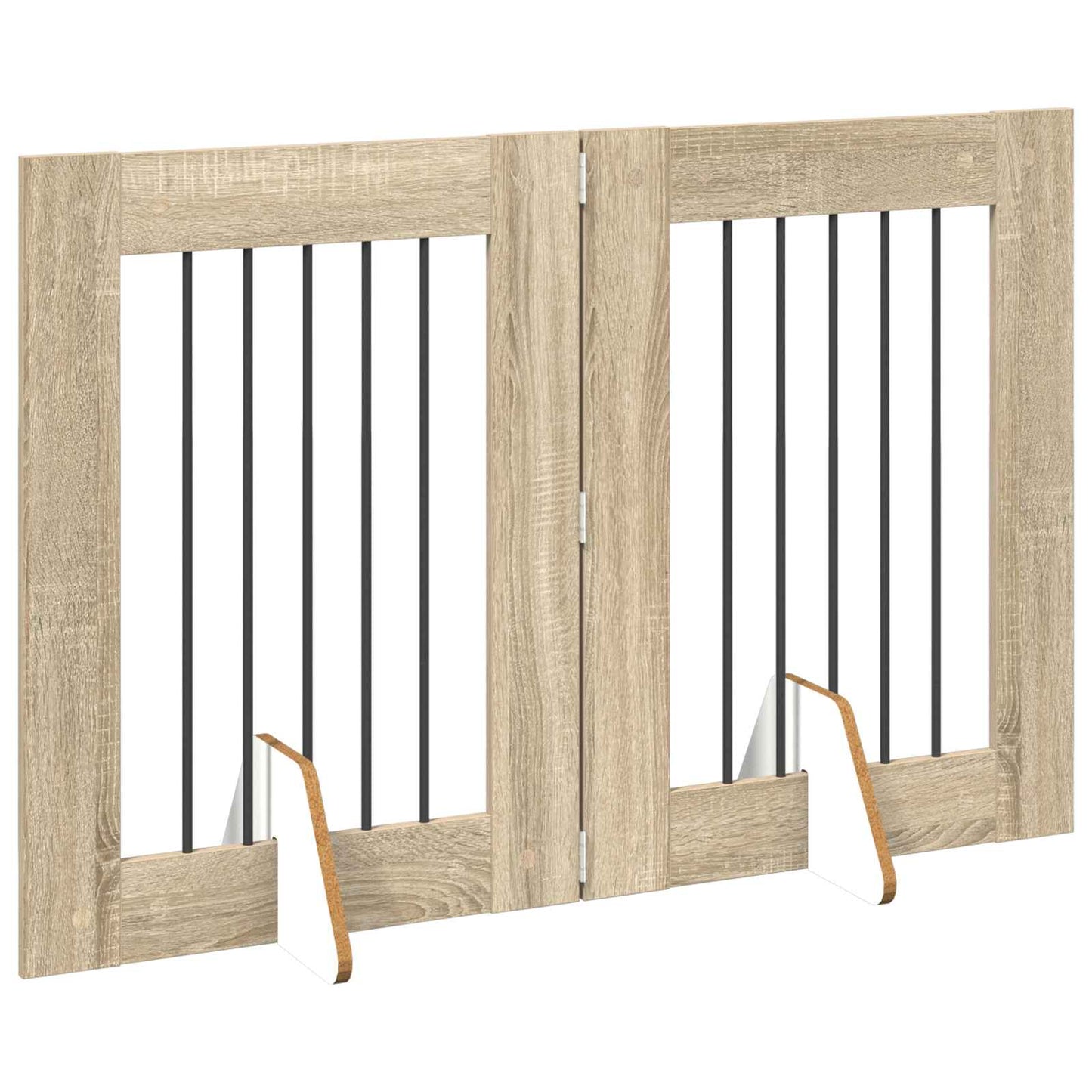 Hondenhekje met standaards 2 pcs Sonoma Eiken 60 x 80 cm