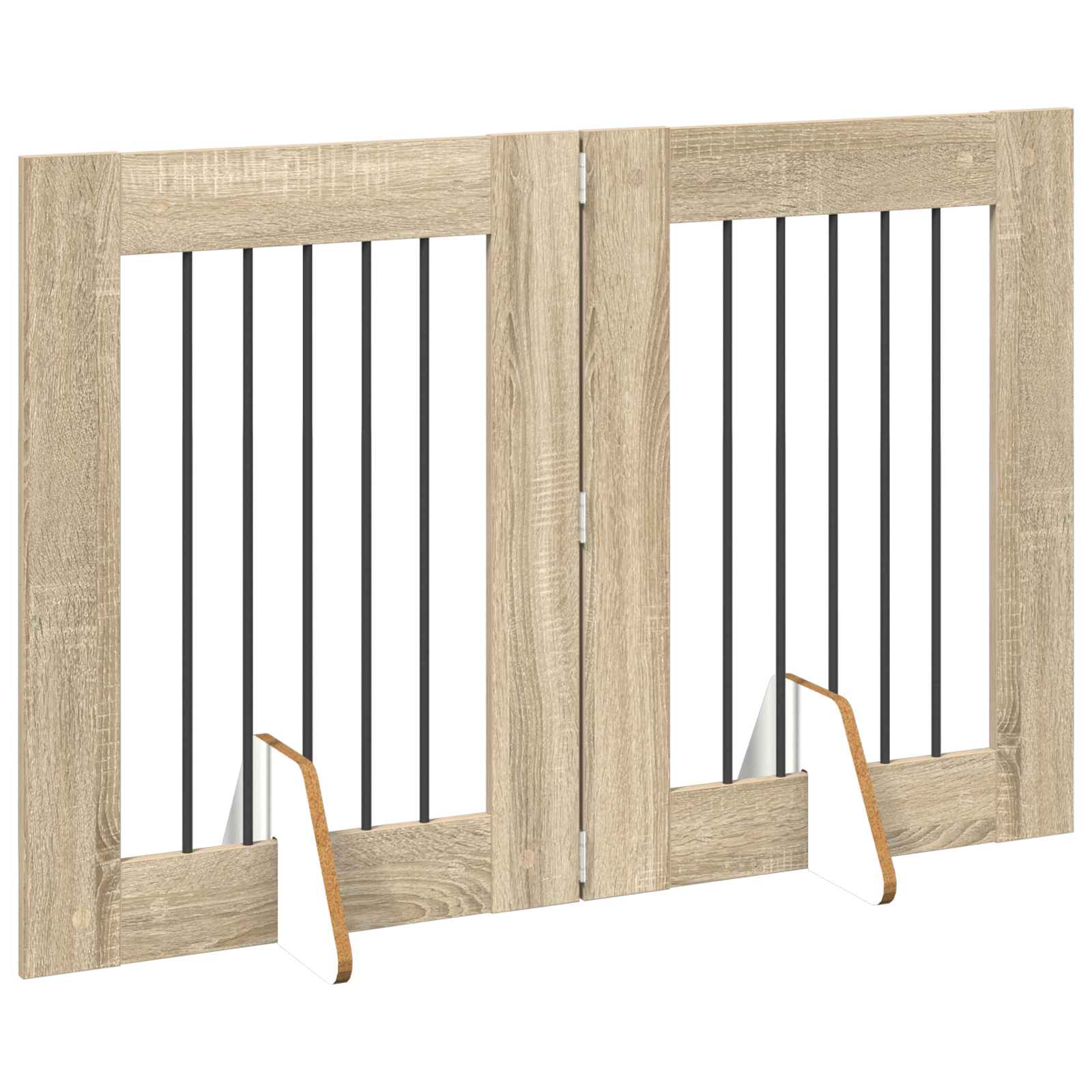 Hondenhekje met standaards 2 pcs Sonoma Eiken 60 x 80 cm