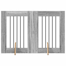 Hondenhekje met standaards 2 pcs Grijs sonoma 60 x 80 cm