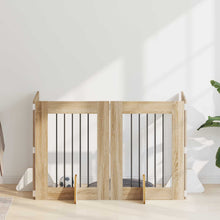 Hondenhekje met standaards 4 pcs Sonoma Eiken 60 x 80 cm