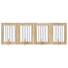 Hondenhekje met standaards 4 pcs Sonoma Eiken 60 x 80 cm