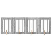 Hondenhekje met standaards 4 pcs Grijs sonoma 60 x 80 cm