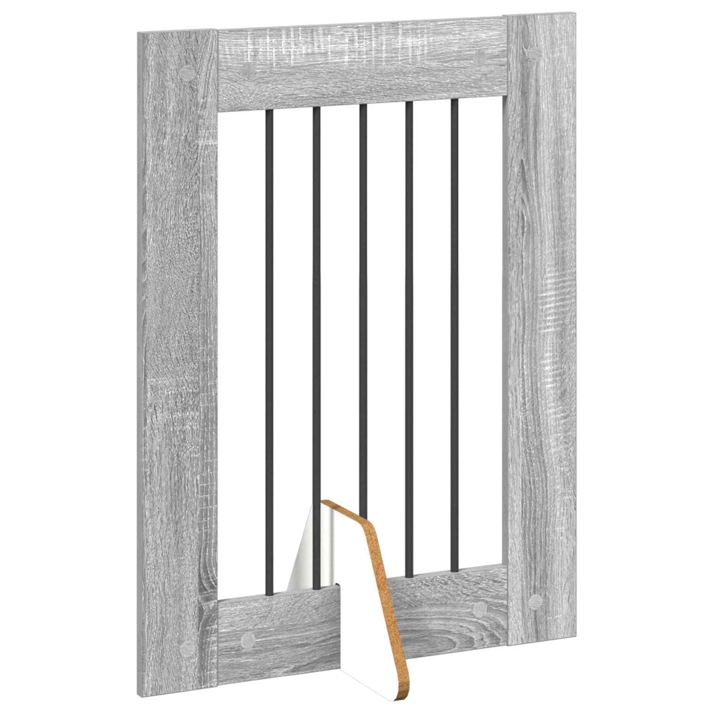 Hondenhekje met standaards 4 pcs Grijs sonoma 60 x 80 cm