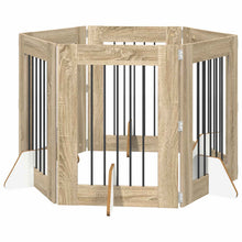 Hondenhekje met standaards 6 pcs Sonoma Eiken 60 x 80 cm