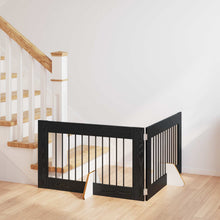 Hondenhekje met standaards 2 pcs Zwart eiken 100 x 60 cm