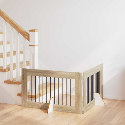 Hondenhekje met standaards 2 pcs Sonoma Eiken 100 x 60 cm