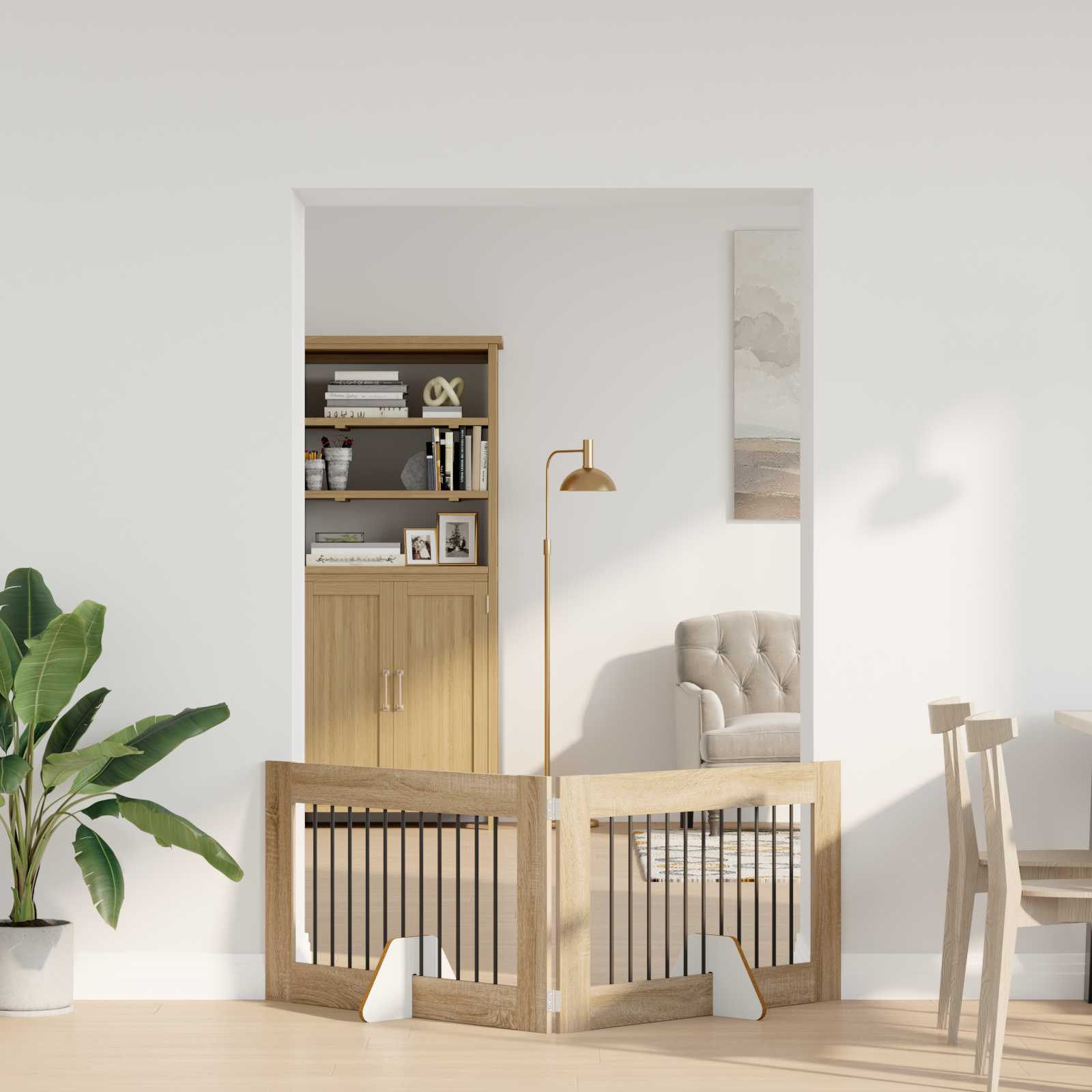 Hondenhekje met standaards 2 pcs Sonoma Eiken 100 x 60 cm
