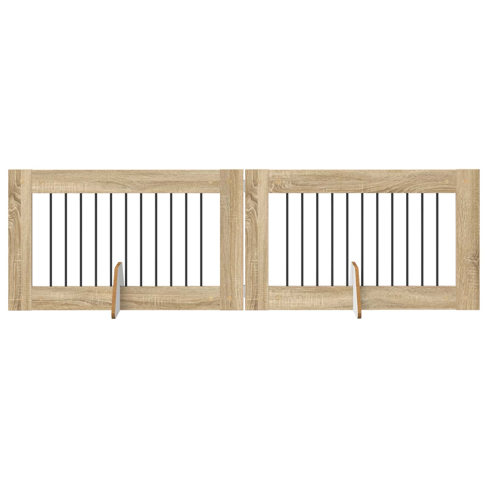 Hondenhekje met standaards 2 pcs Sonoma Eiken 100 x 60 cm