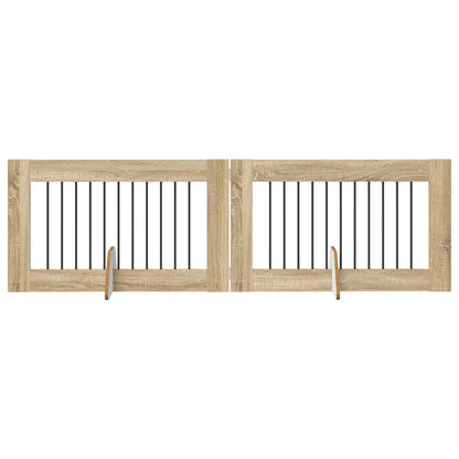 Hondenhekje met standaards 2 pcs Sonoma Eiken 100 x 60 cm