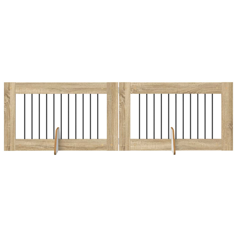 Hondenhekje met standaards 2 pcs Sonoma Eiken 100 x 60 cm