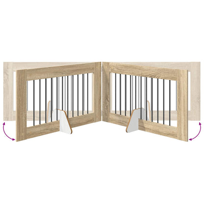 Hondenhekje met standaards 2 pcs Sonoma Eiken 100 x 60 cm