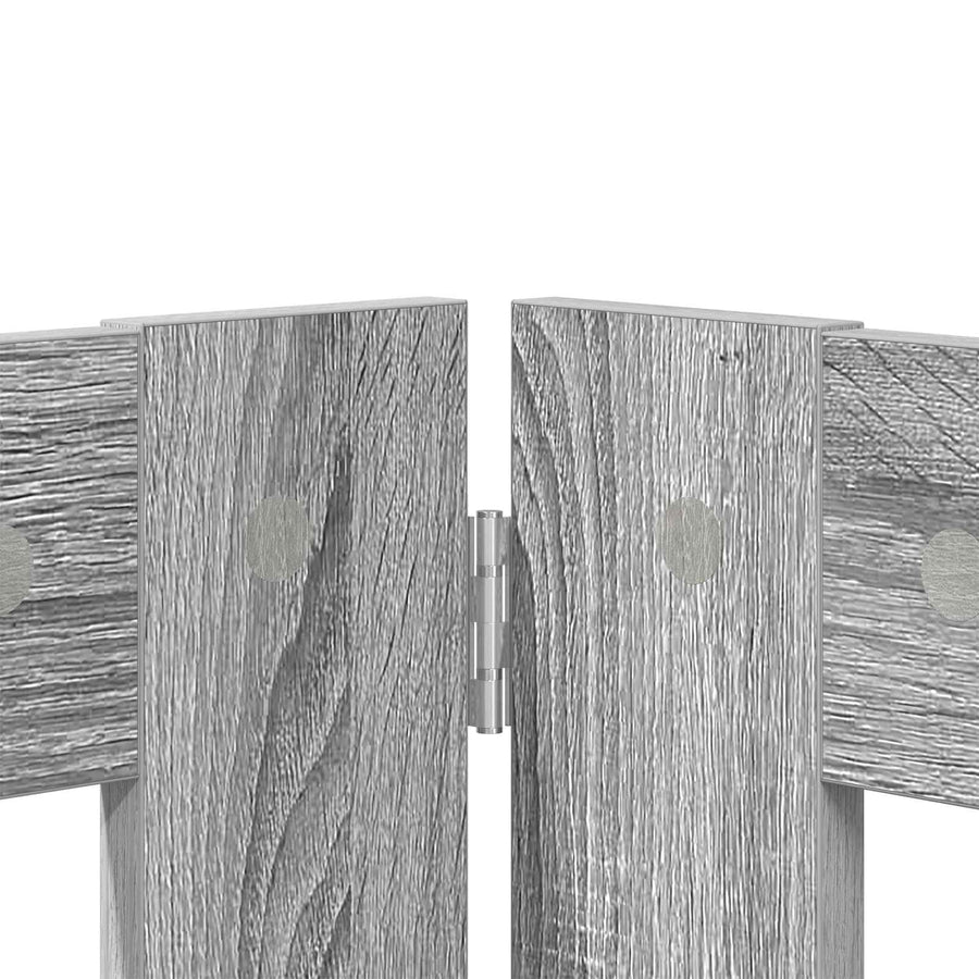 Hondenhekje met standaards 2 pcs Grijs sonoma 100 x 60 cm