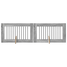 Hondenhekje met standaards 2 pcs Grijs sonoma 100 x 60 cm