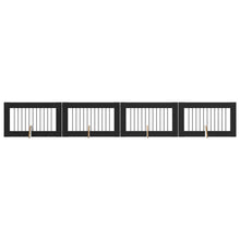 Hondenhekje met standaards 4 pcs Zwart eiken 100 x 60 cm