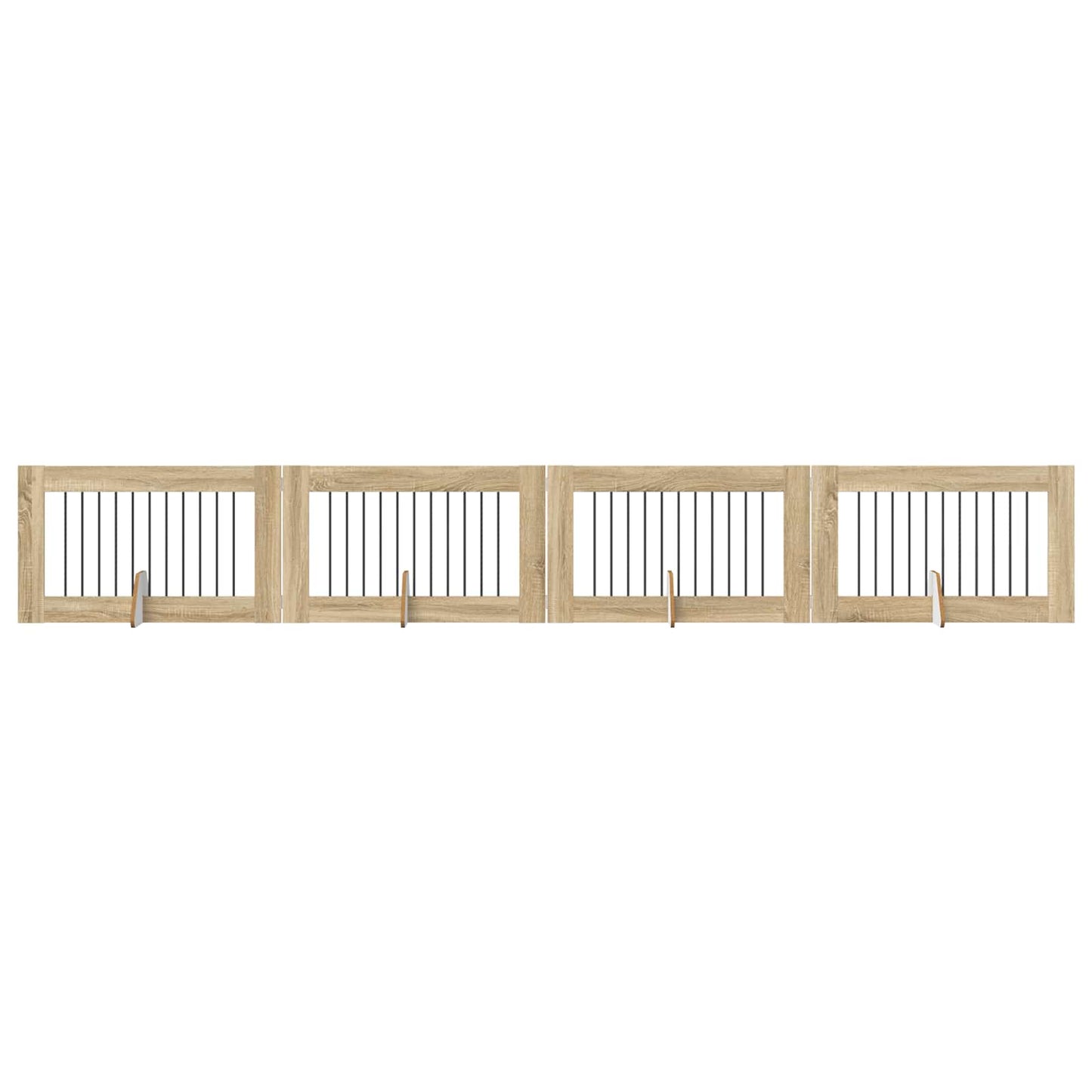 Hondenhekje met standaards 4 pcs Sonoma Eiken 100 x 60 cm