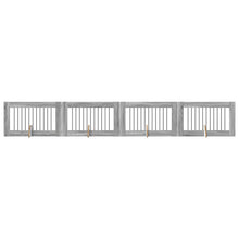 Hondenhekje met standaards 4 pcs Grijs sonoma 100 x 60 cm