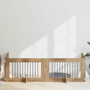 Hondenhekje 4 stuks 100x60 cm eiken