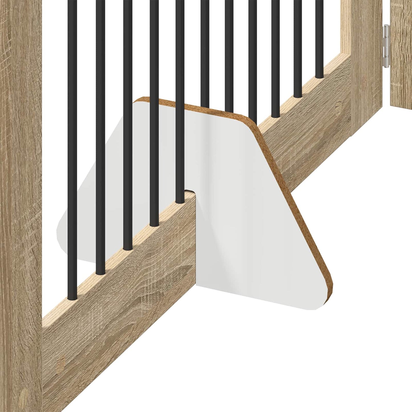 Hondenhekje met standaards 6 pcs Sonoma Eiken 100 x 60 cm