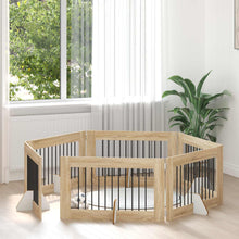 Hondenhekje met standaards 6 pcs Sonoma Eiken 100 x 60 cm