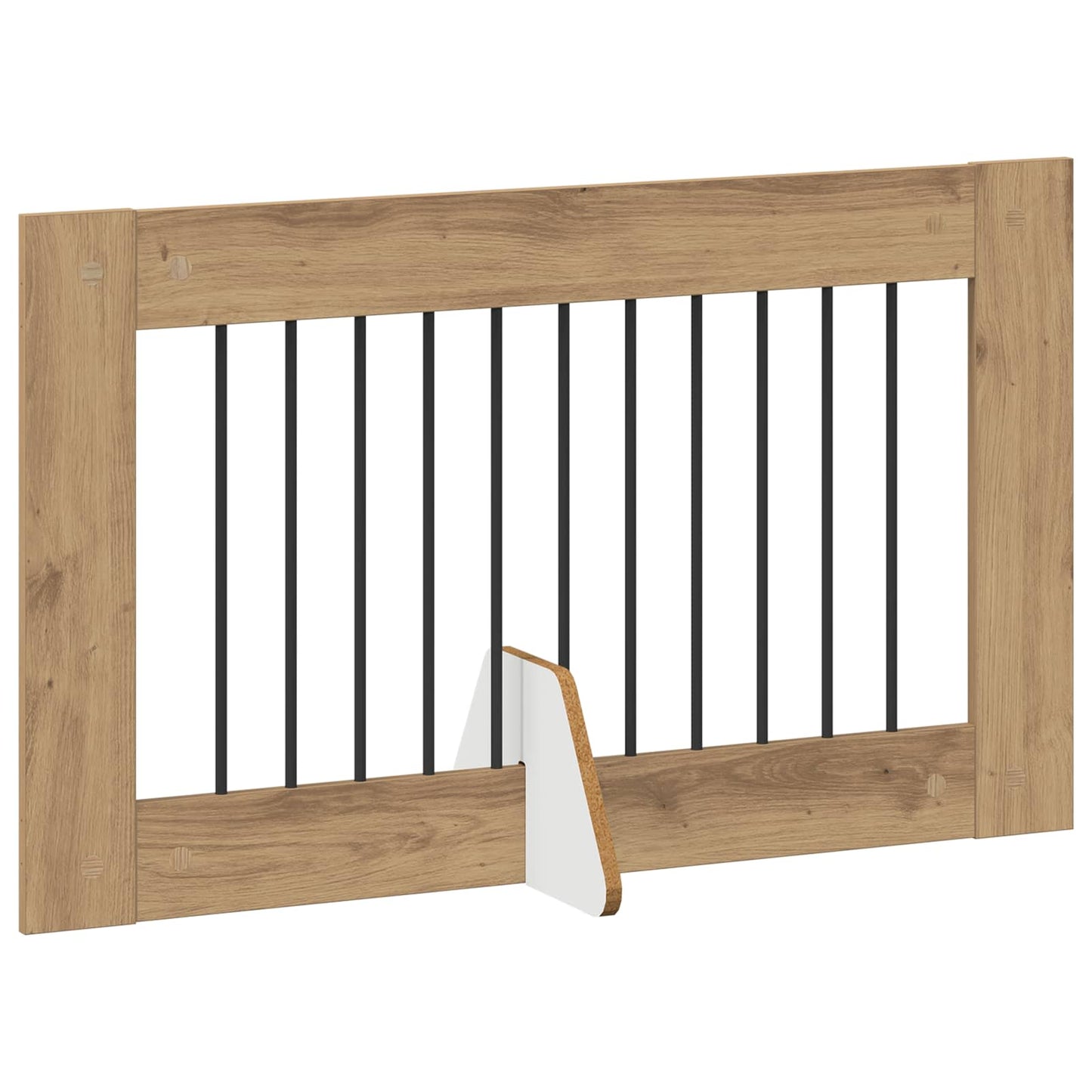 Hondenhekje met standaards 6 pcs Artisanaal eiken 100 x 60 cm