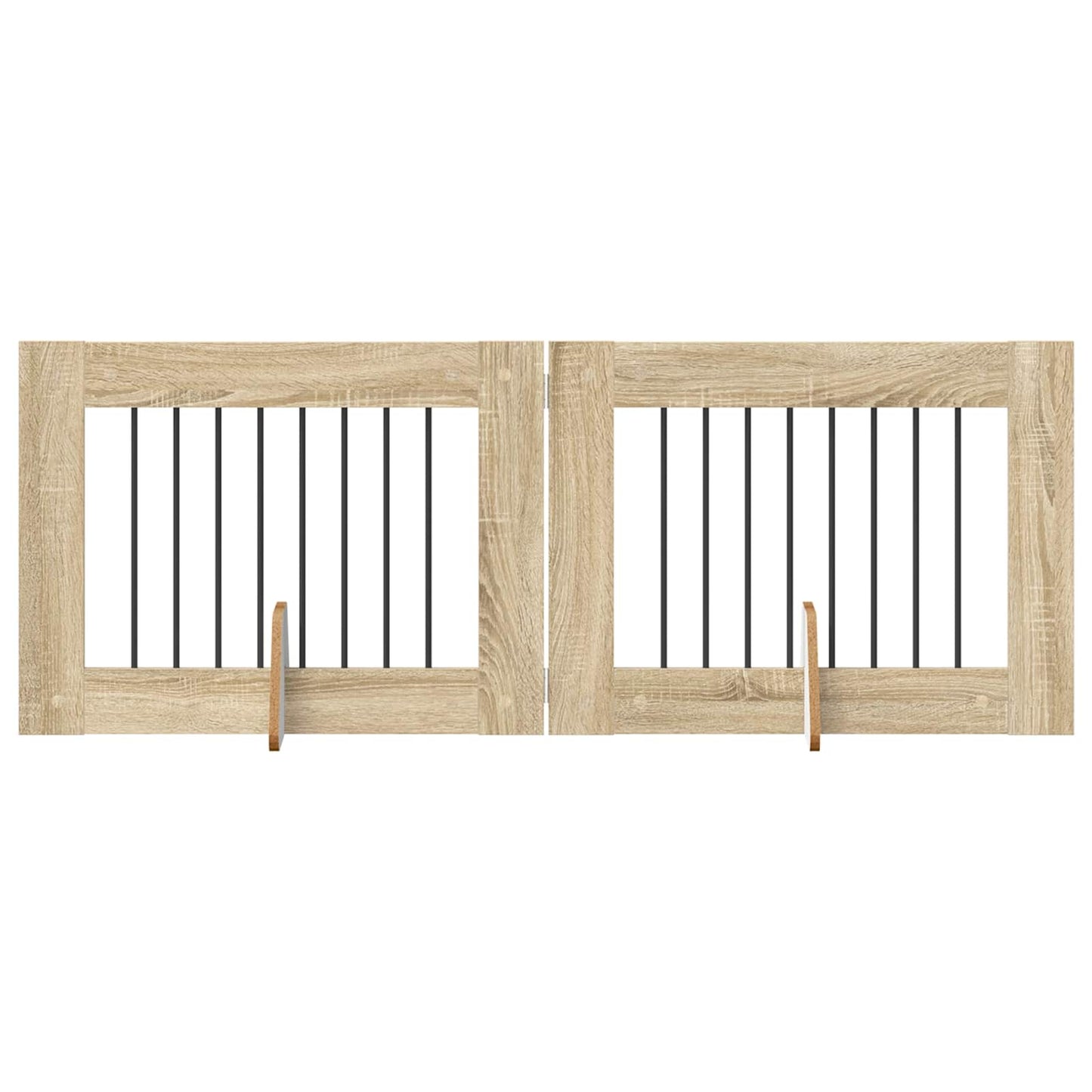 Hondenhekje met standaards 2 pcs Sonoma Eiken 80 x 60 cm