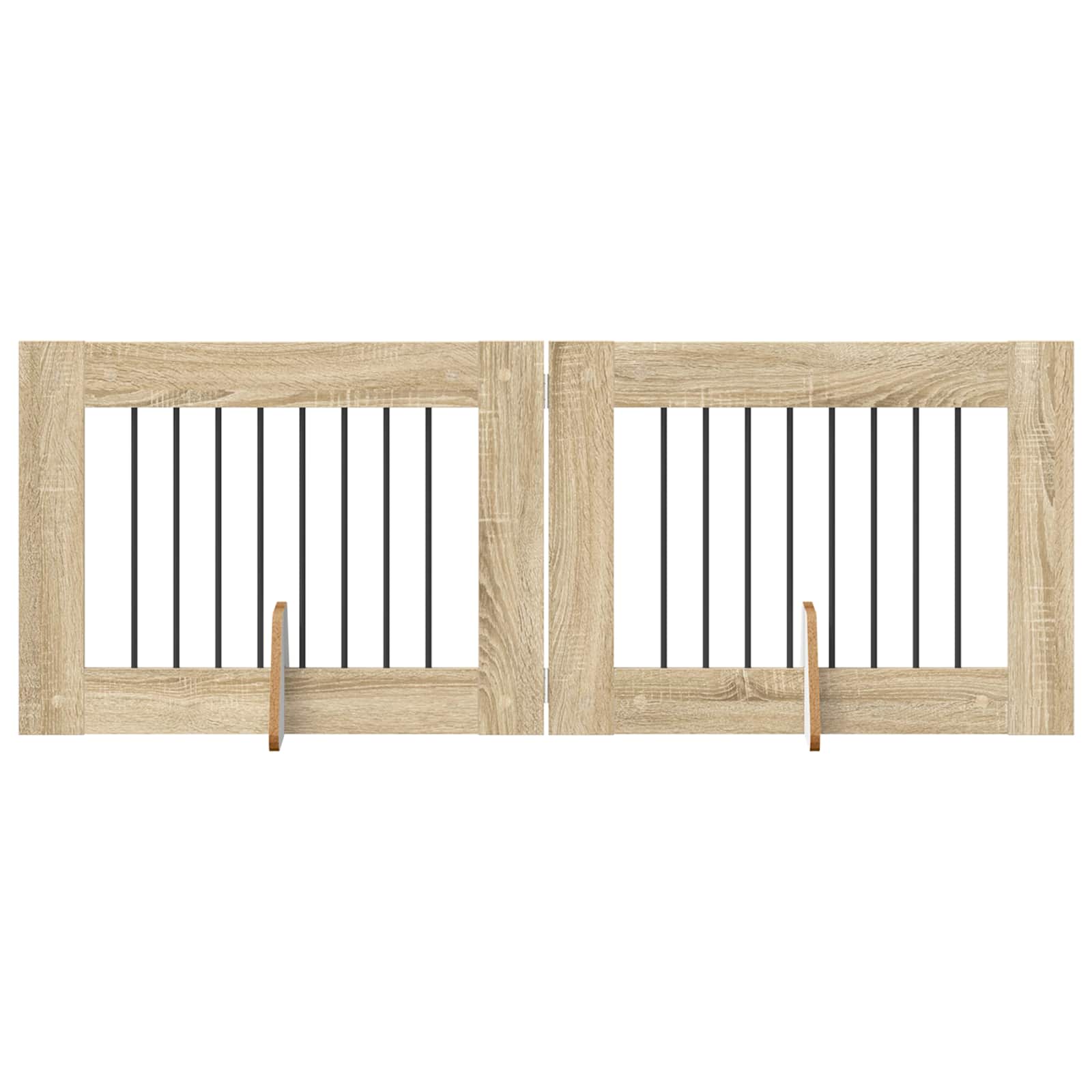 Hondenhekje met standaards 2 pcs Sonoma Eiken 80 x 60 cm