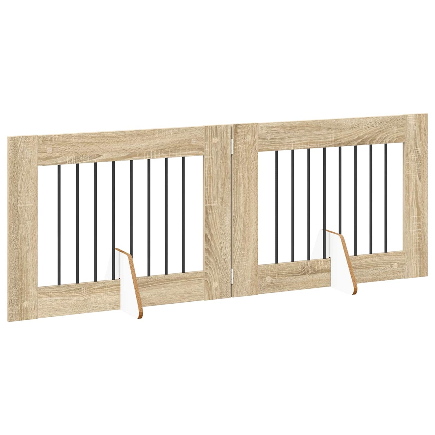 Hondenhekje met standaards 2 pcs Sonoma Eiken 80 x 60 cm