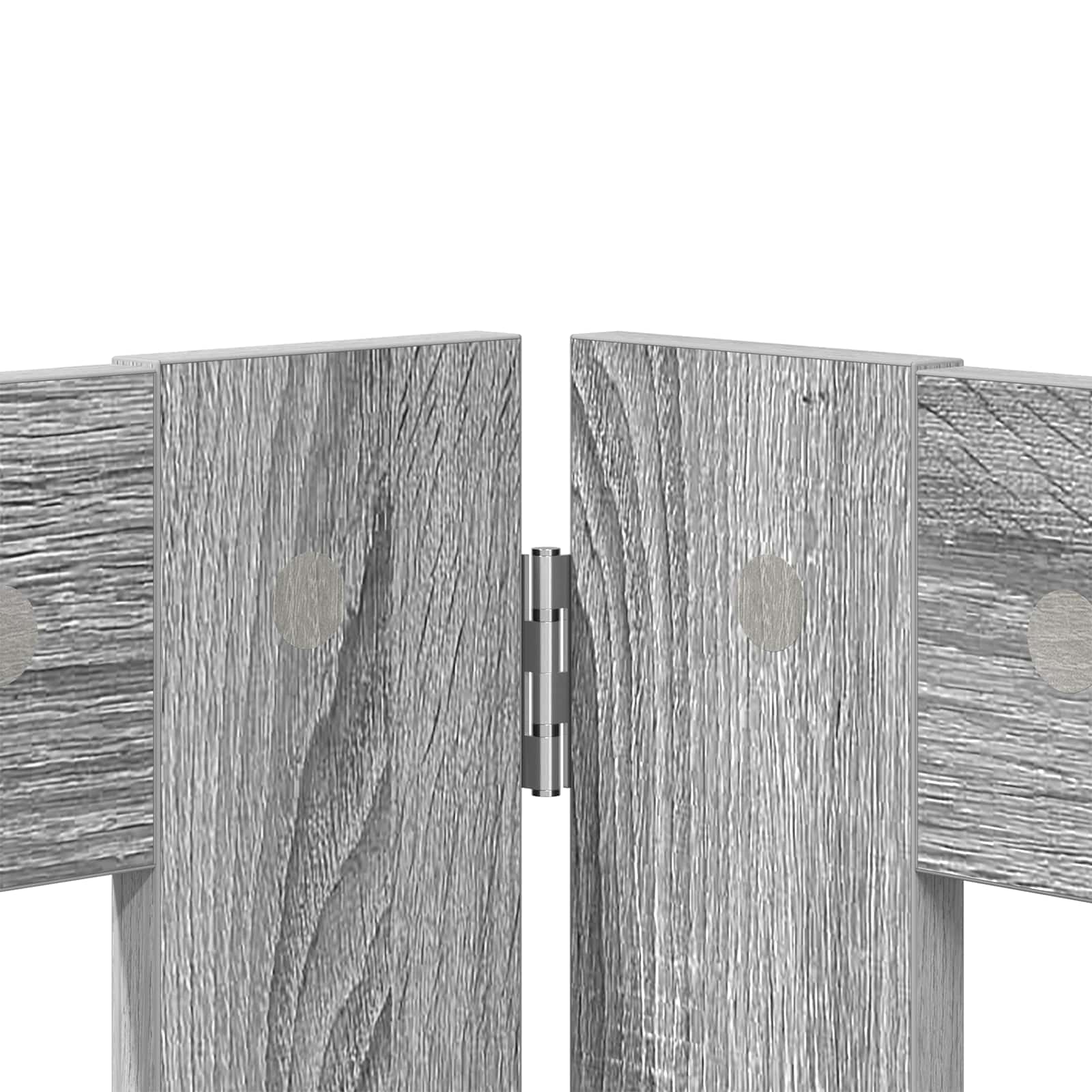 Hondenhekje met standaards 2 pcs Grijs sonoma 80 x 60 cm