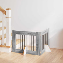 Hondenhekje met standaards 2 pcs Grijs sonoma 80 x 60 cm