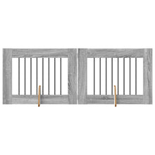 Hondenhekje met standaards 2 pcs Grijs sonoma 80 x 60 cm